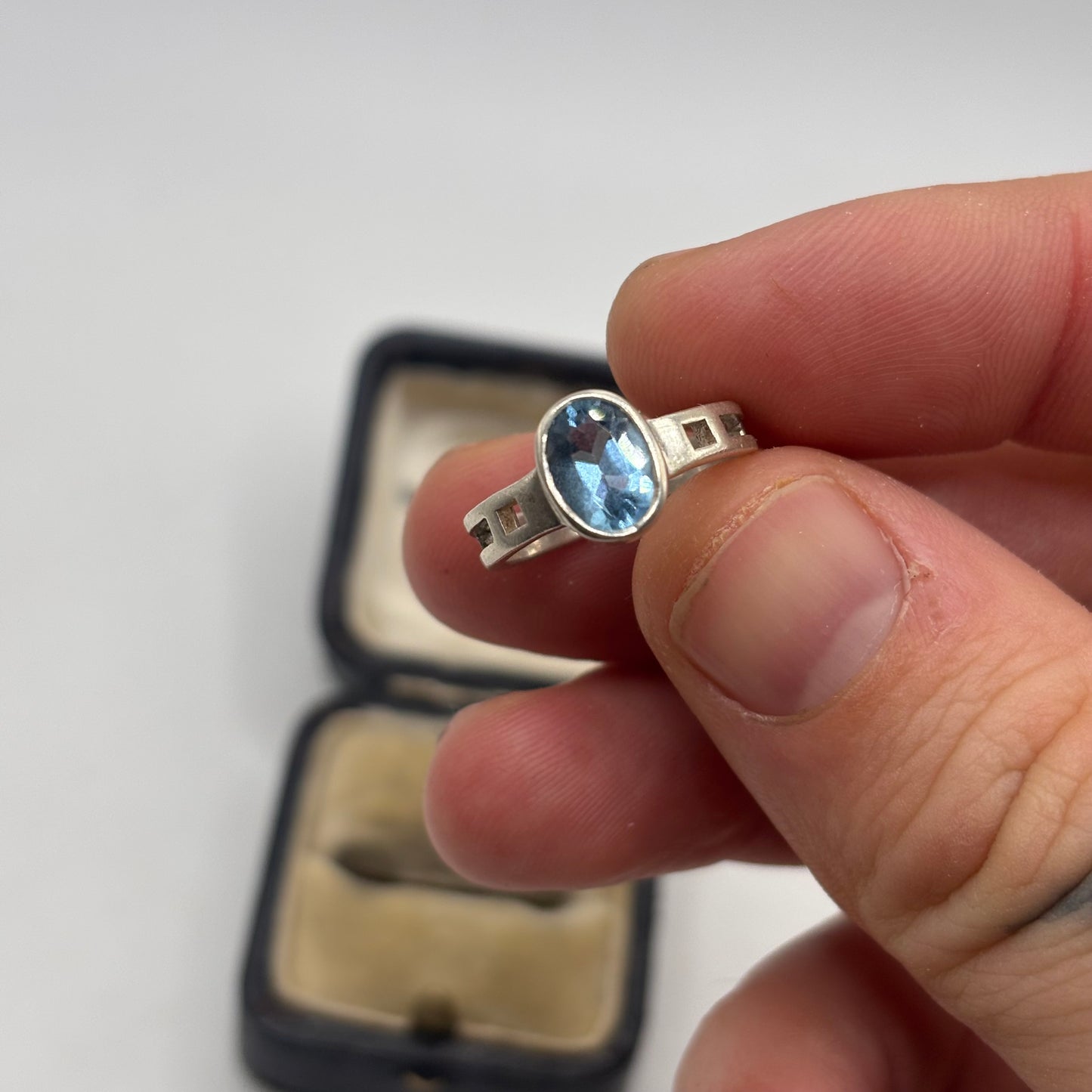 Silver Blue Topaz Ring