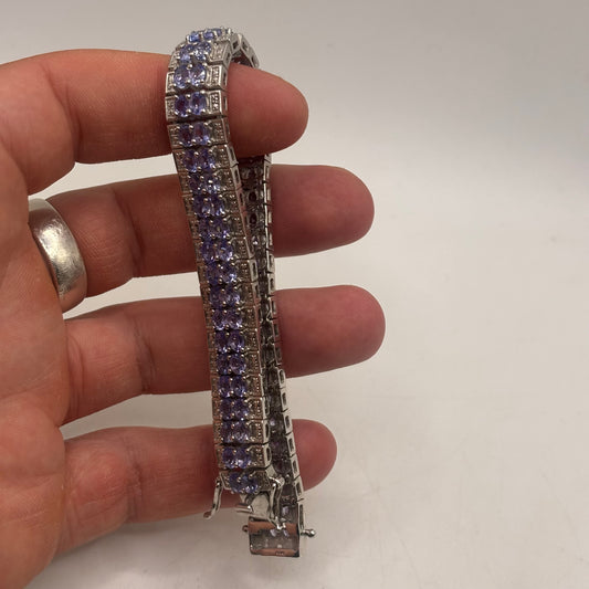 Silver 7.5” Tanzanite Tennis Bracelet