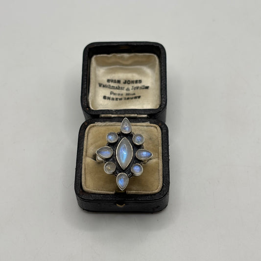 Silver Indian Moonstone Ring