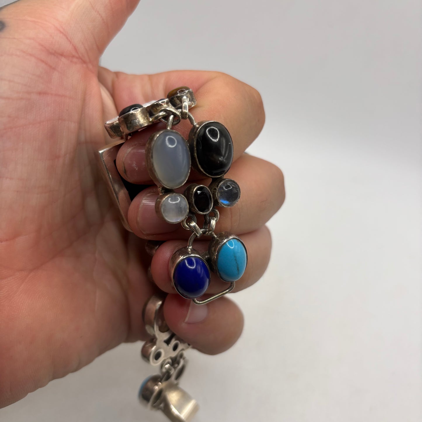 Silver Amazing Mixed Gem Bracelet (7.5”)
