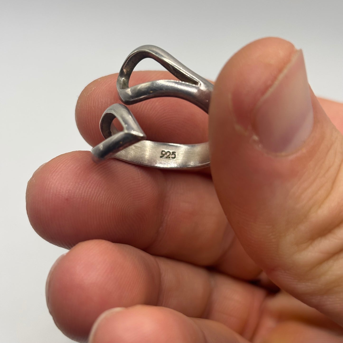 Silver Abstract Band Ring