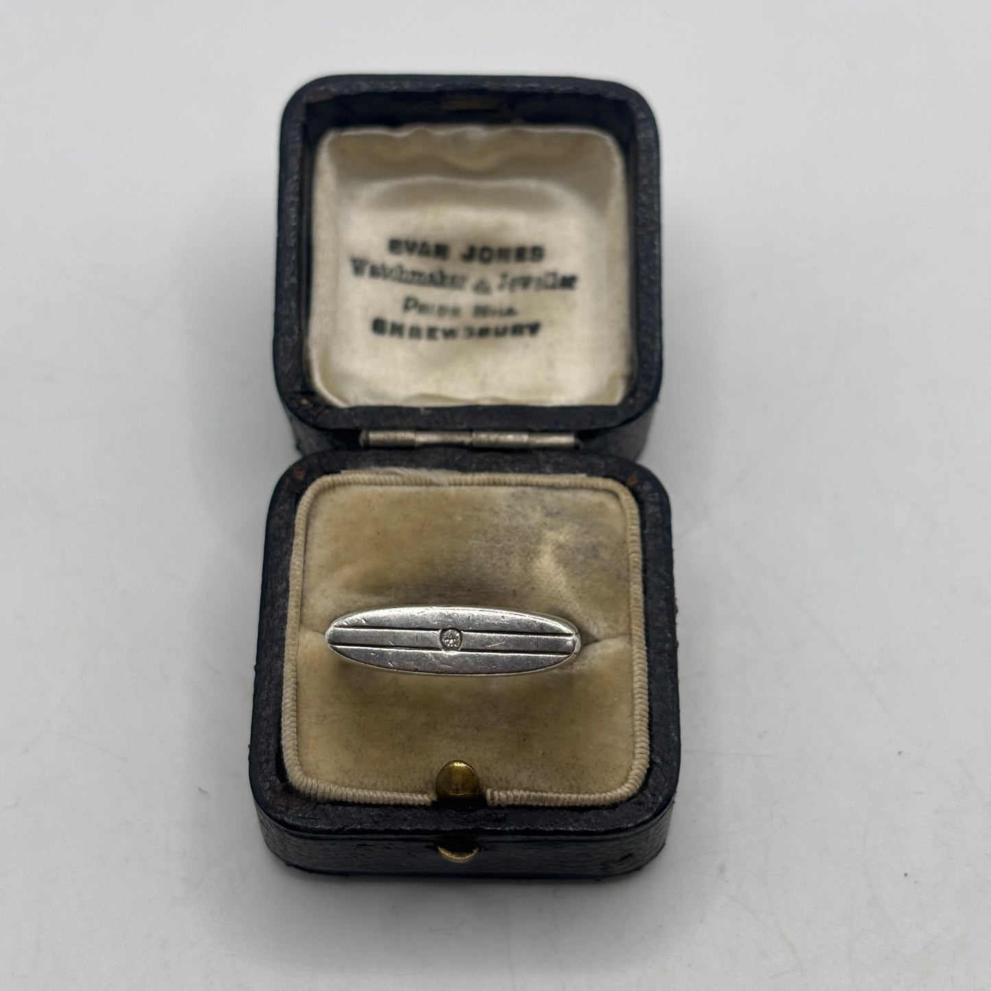 Silver Diamond Signet Ring (P)