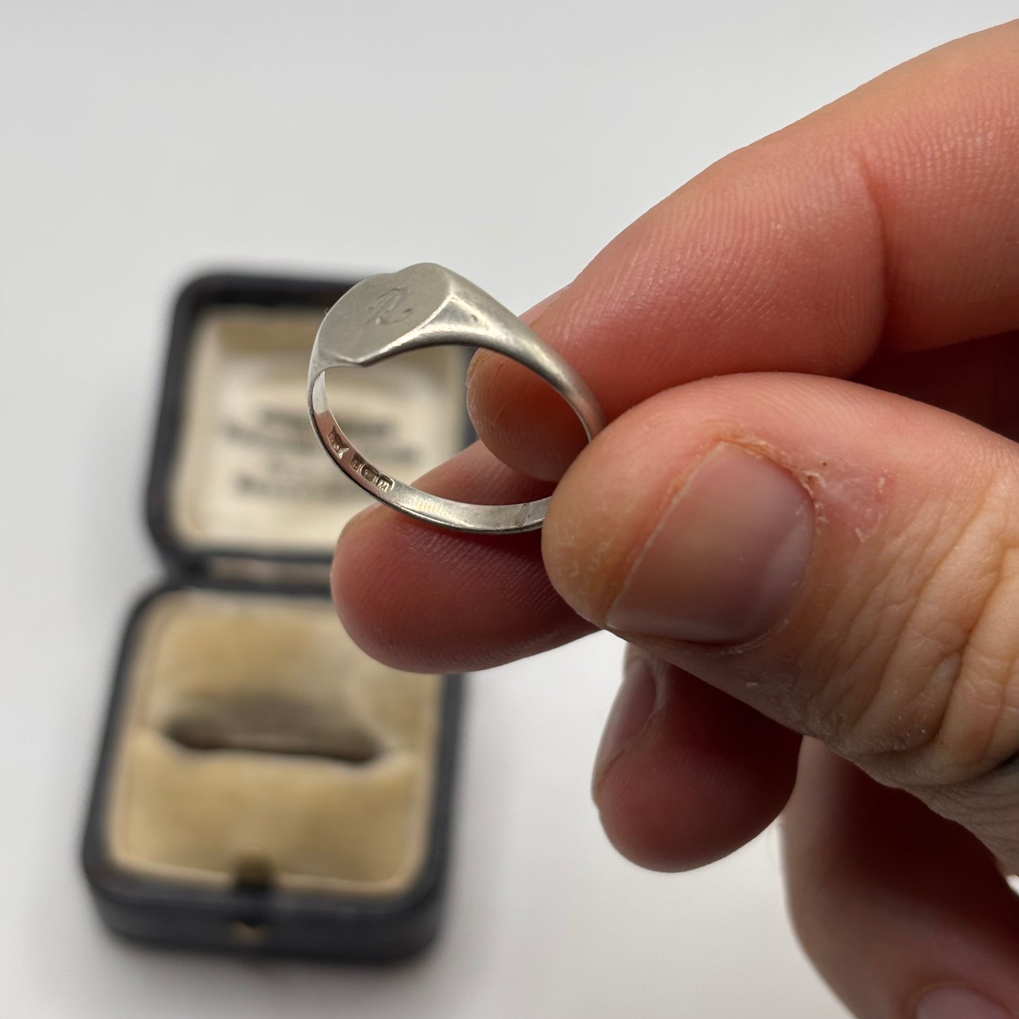 Silver “R” Vintage Signet Ring