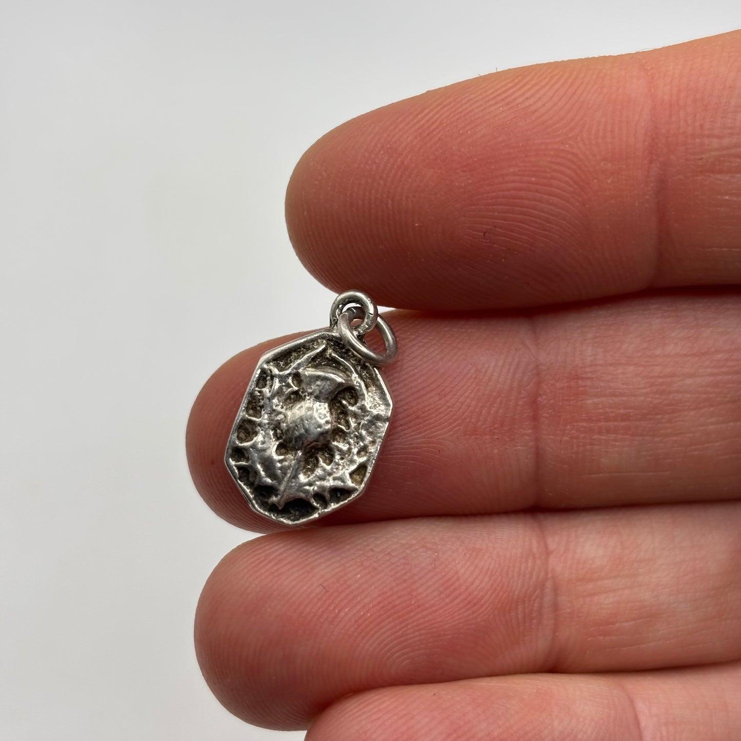 Silver Vintage Scottish Thistle Pendant