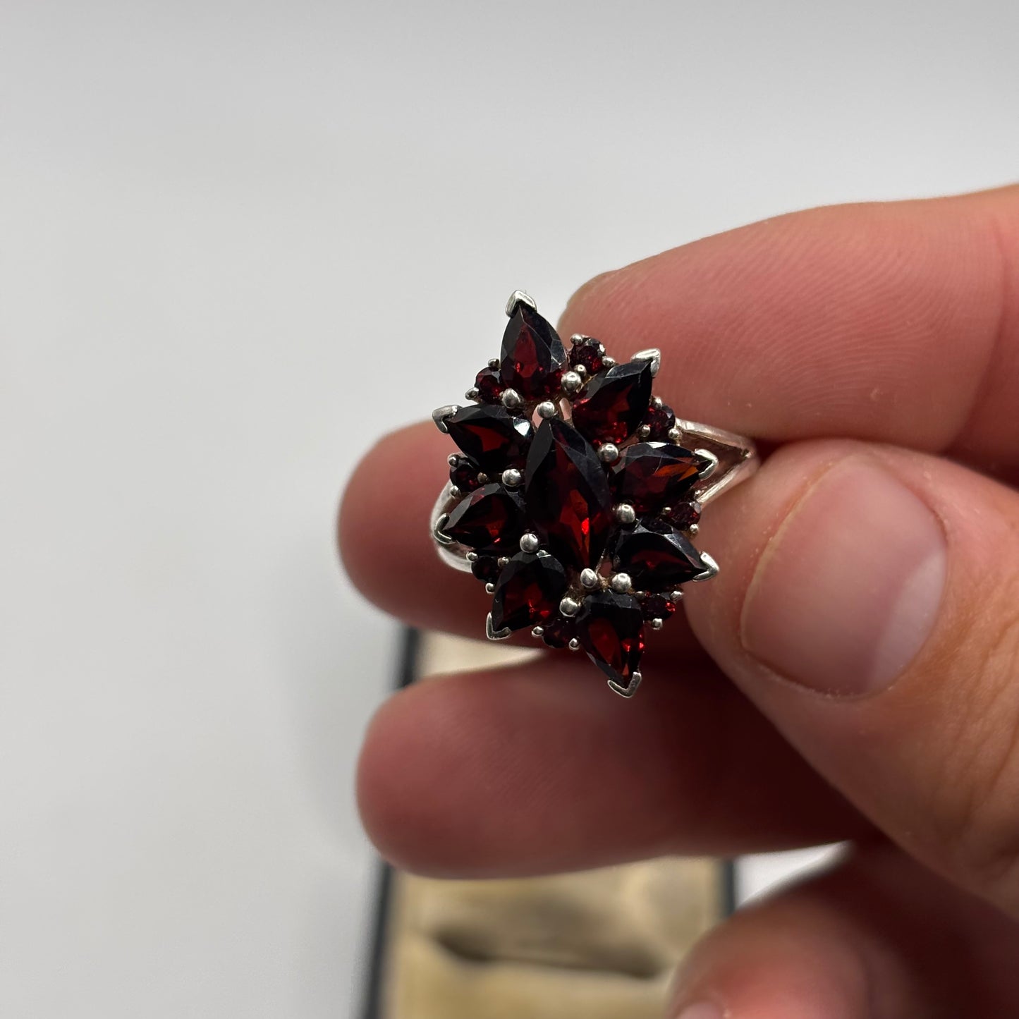 Silver Garnet Ring (P 1/2)