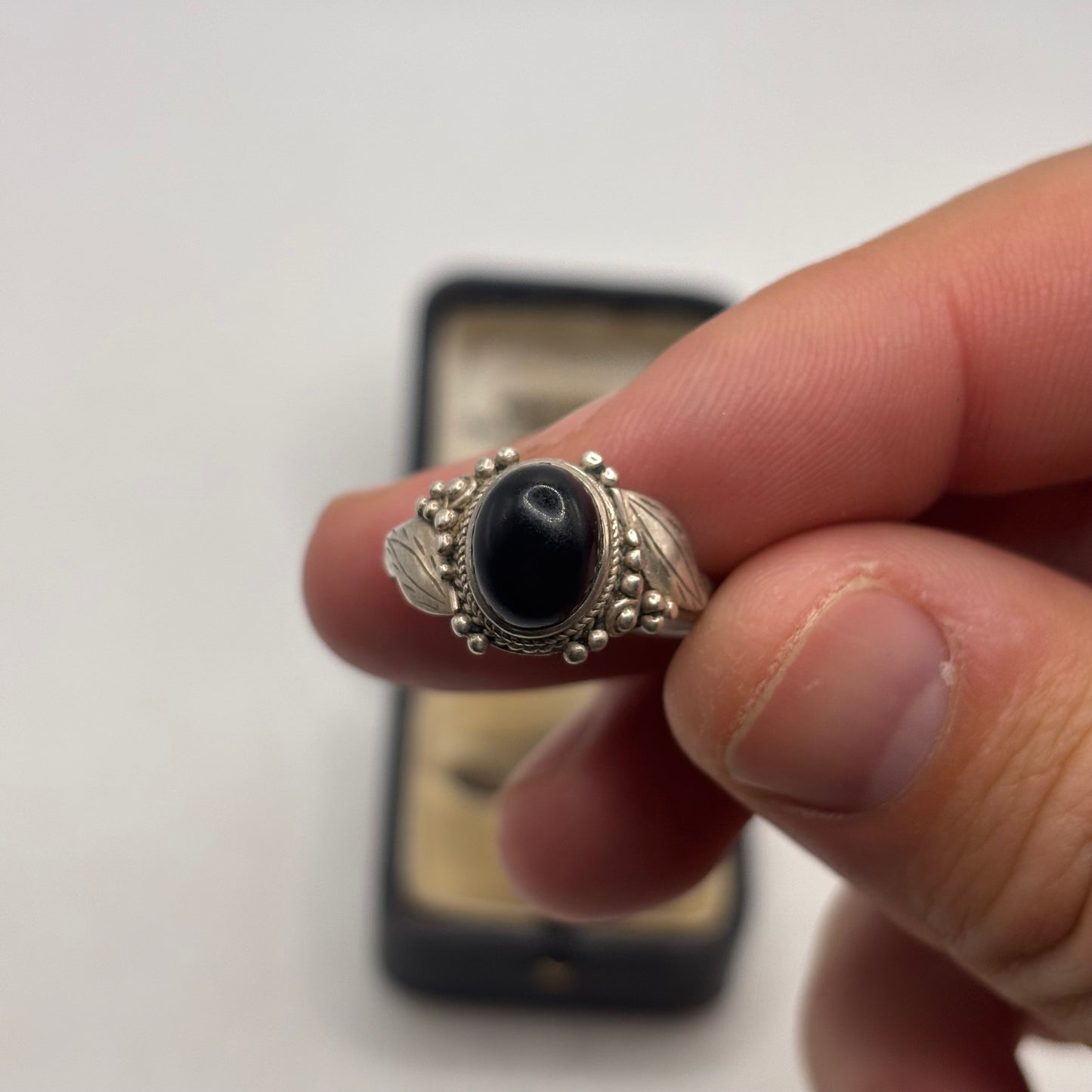 Silver Onyx Ring (Q)