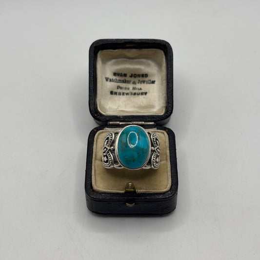 Silver Chunky Turquoise Ring
