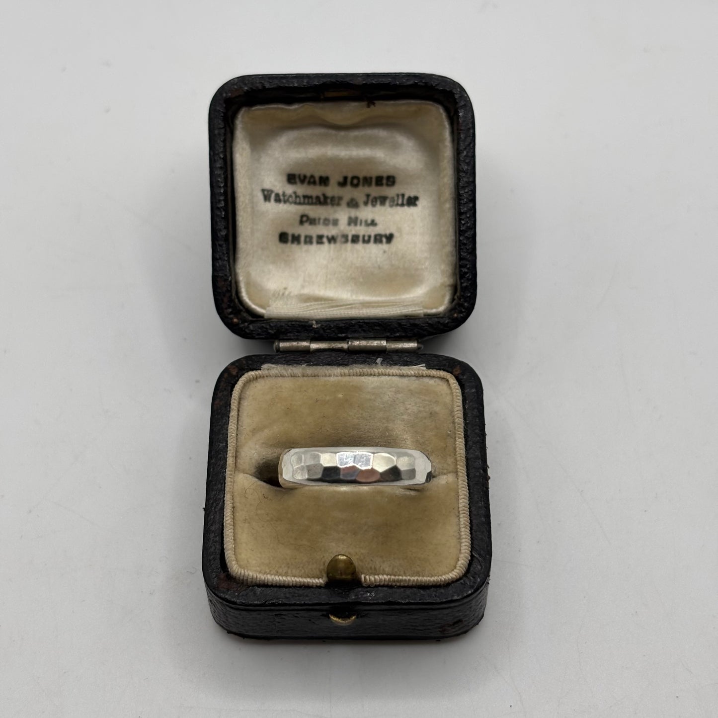 Silver Hammered Band Ring