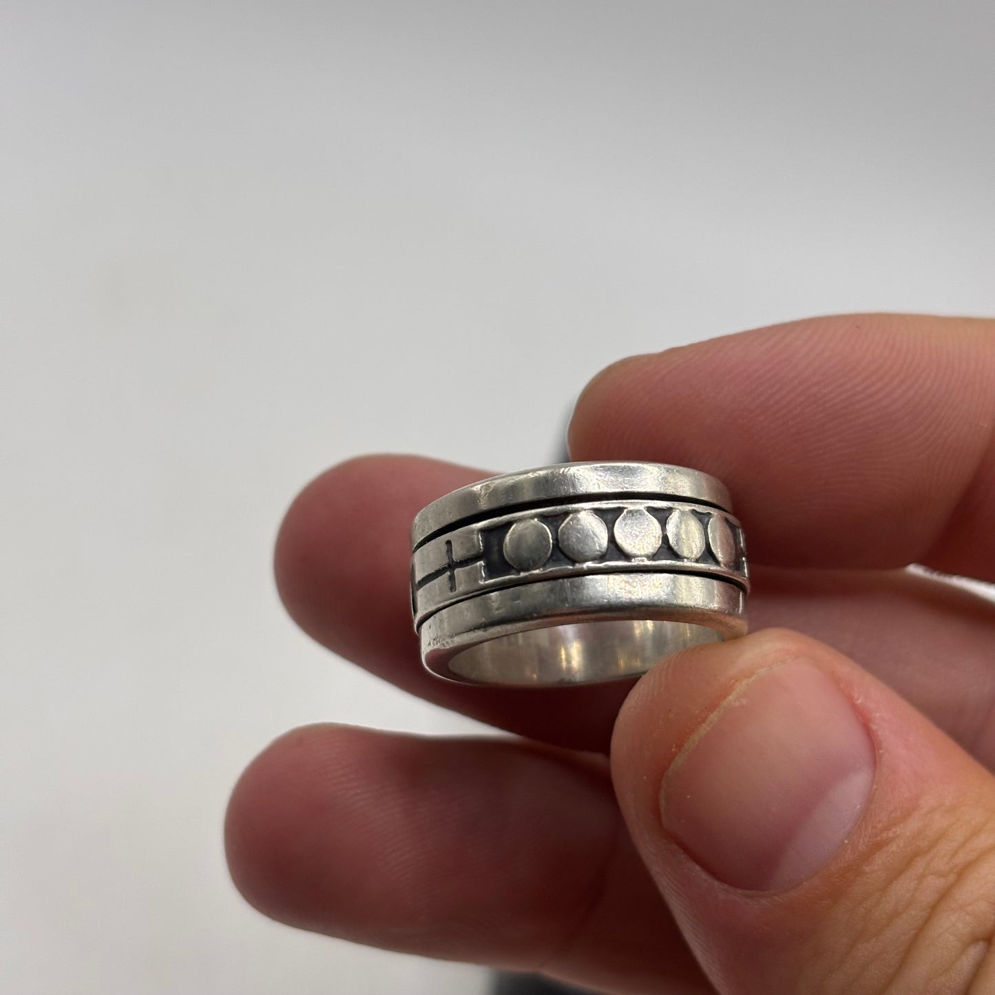Silver Heavy Spinner Ring (N 1/2)