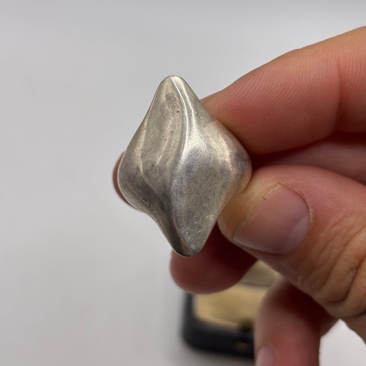 Silver Large Abstract Ring