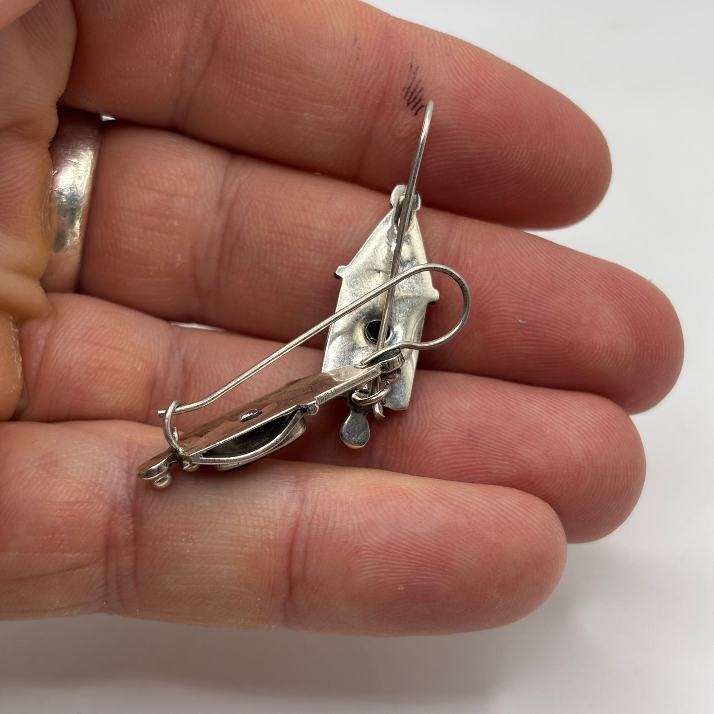 Silver Gothic Garnet Earrings