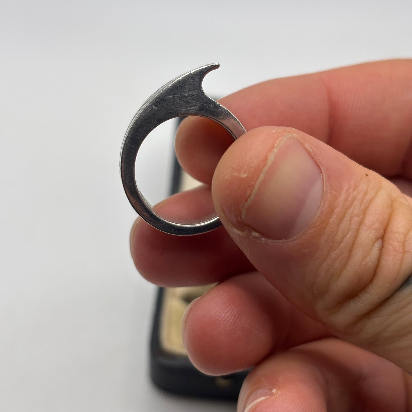 Silver Heavy Mixed Gem Band Ring