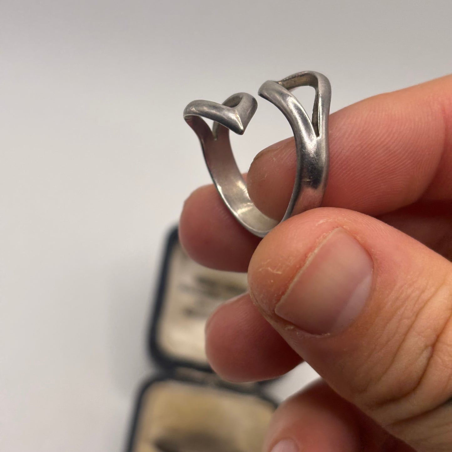 Silver Abstract Band Ring