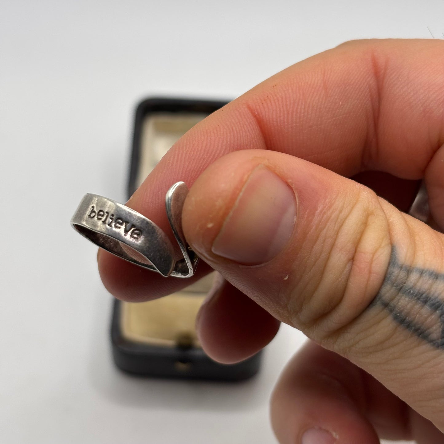 Silver Believe Star Ring