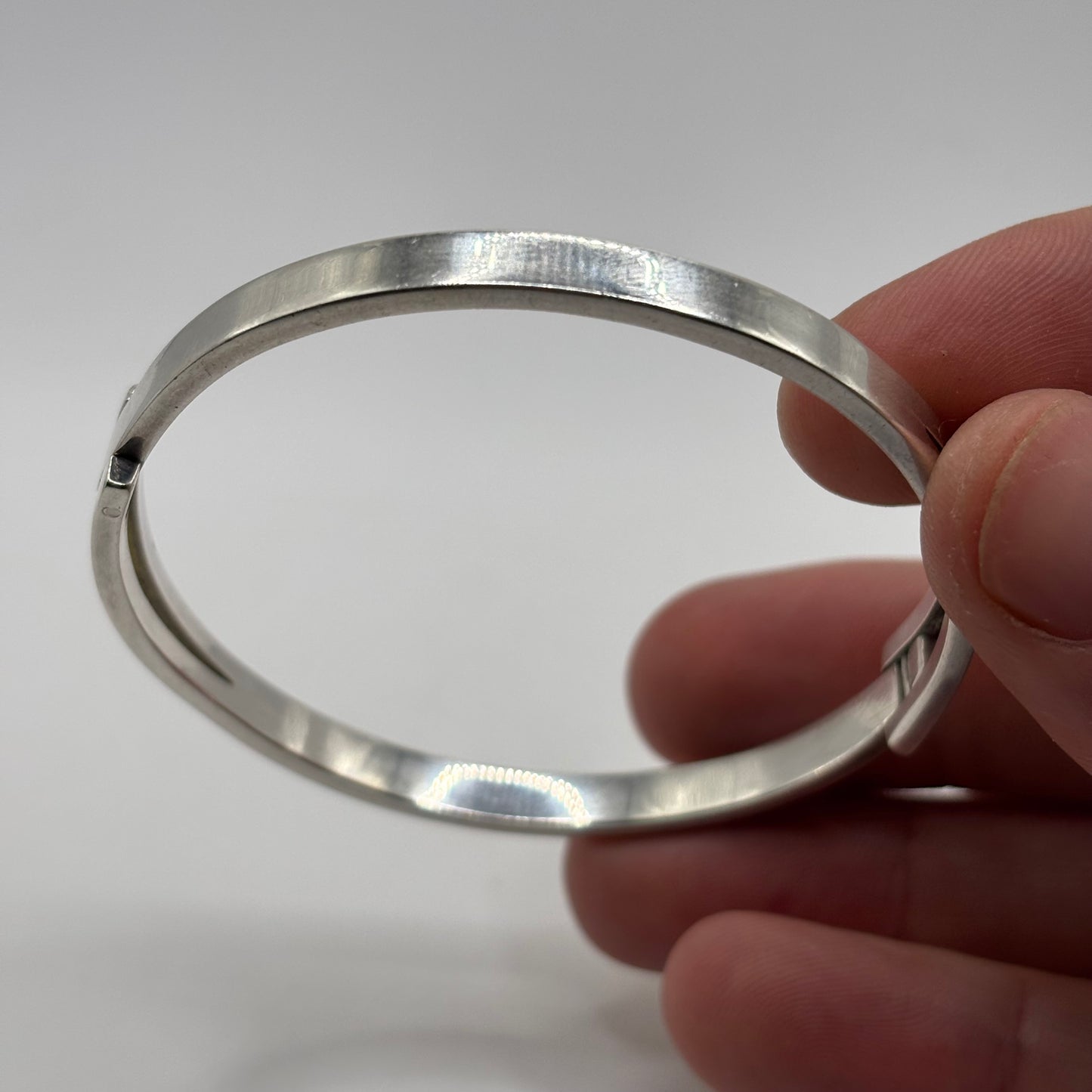 Silver Heavy Mexican Bangle