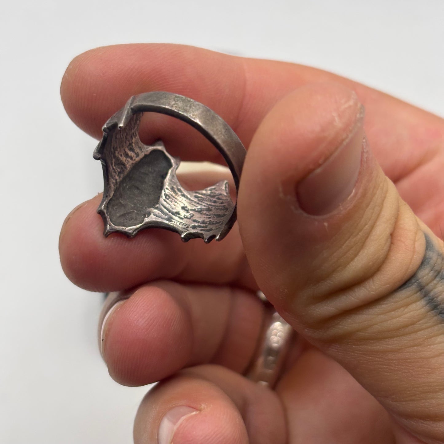 Silver Bat Ring