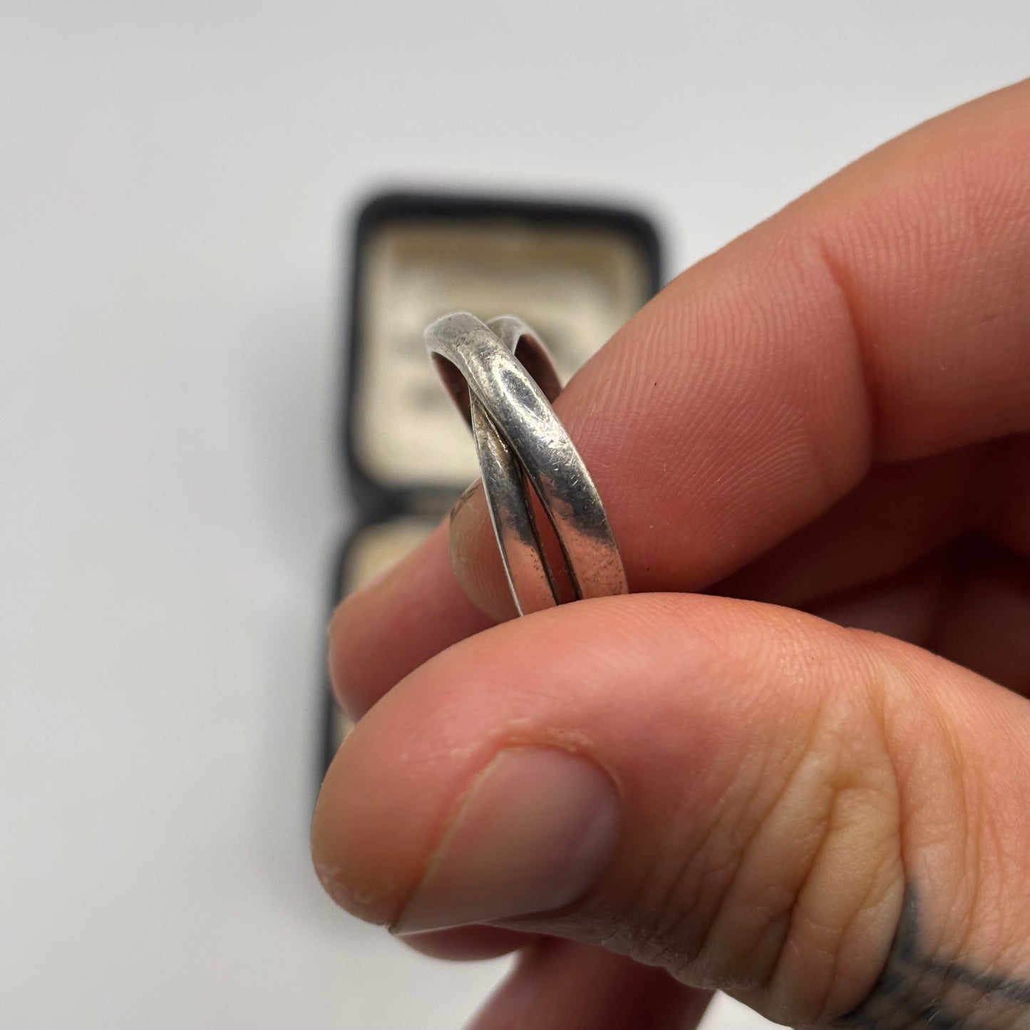 Silver Abstract Band Ring