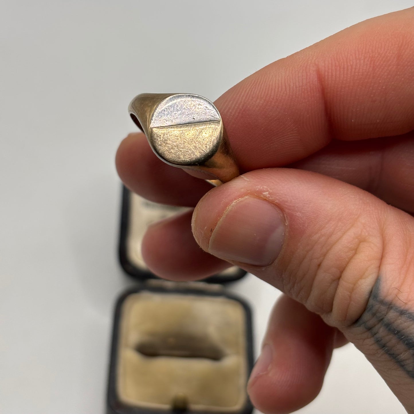 Silver Vintage Gold On Silver Ring (W)