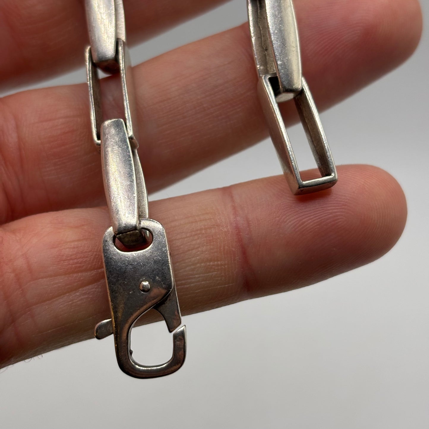 Silver 9” Box Link Bracelet