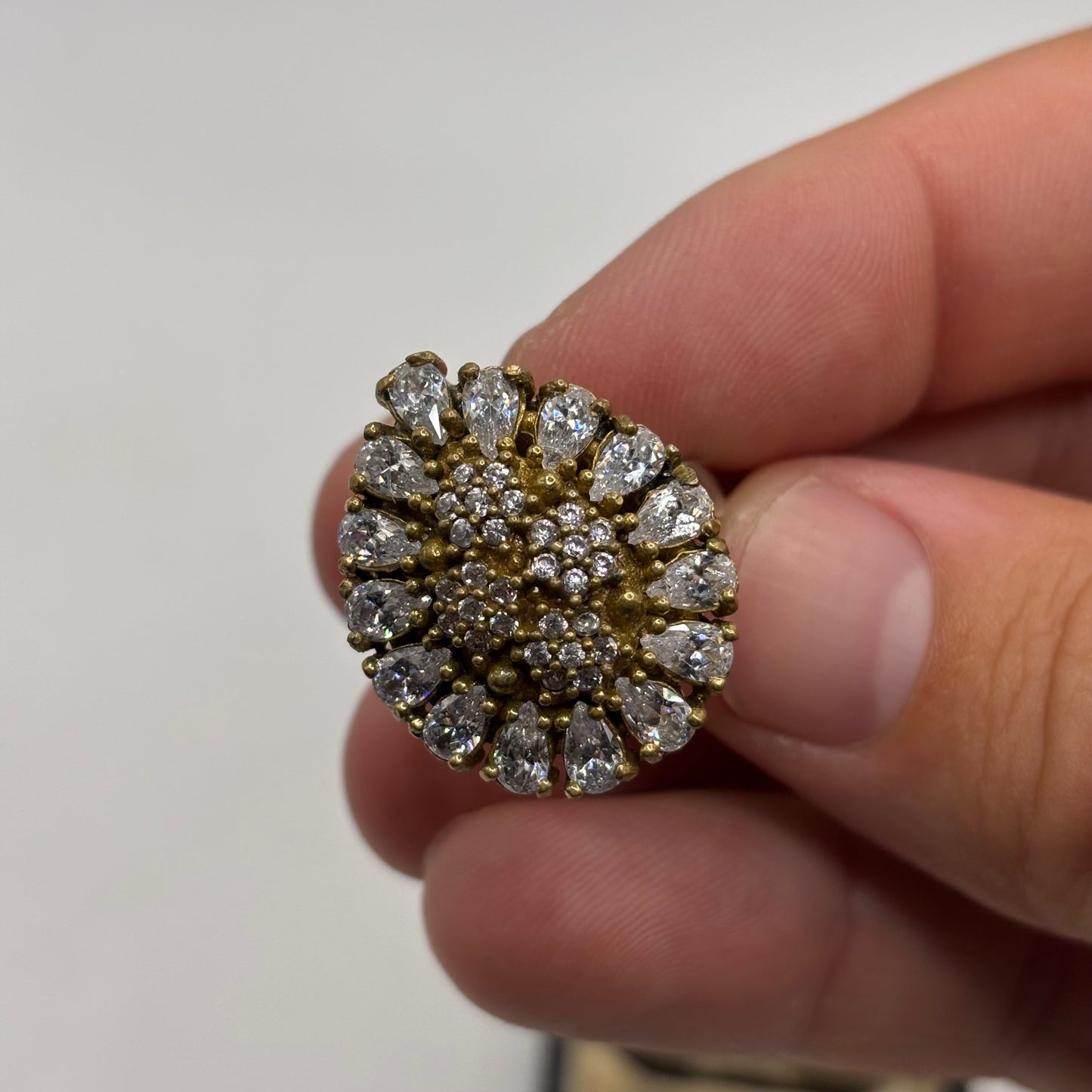 Silver Large Indian Cubic Zirconia (U)