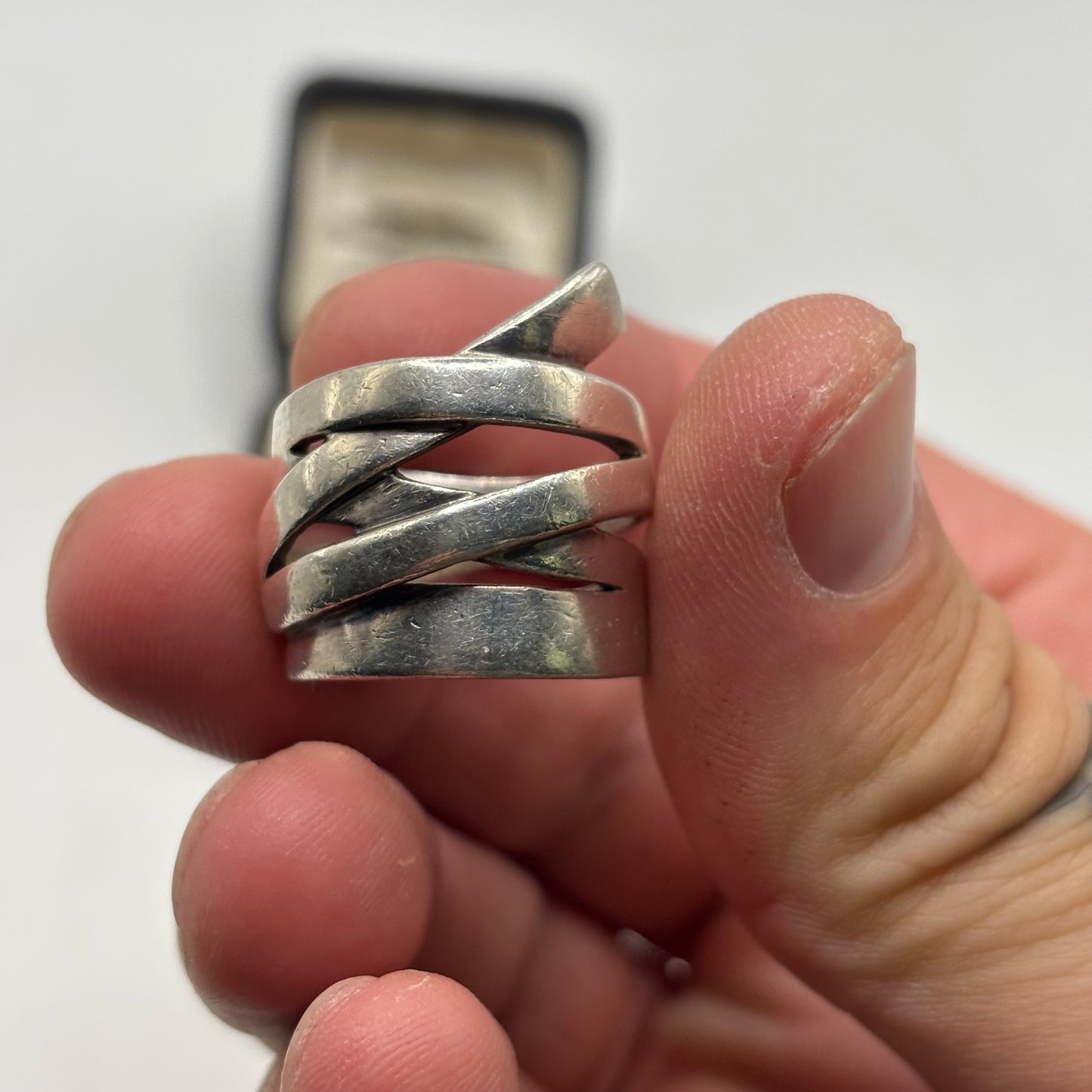 Silver Heavy Band Ring (O)