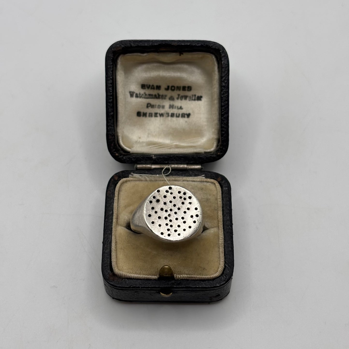 Silver Onyx Inlayed Signet Ring