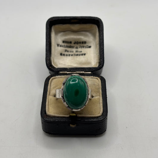 Silver Malachite Ring