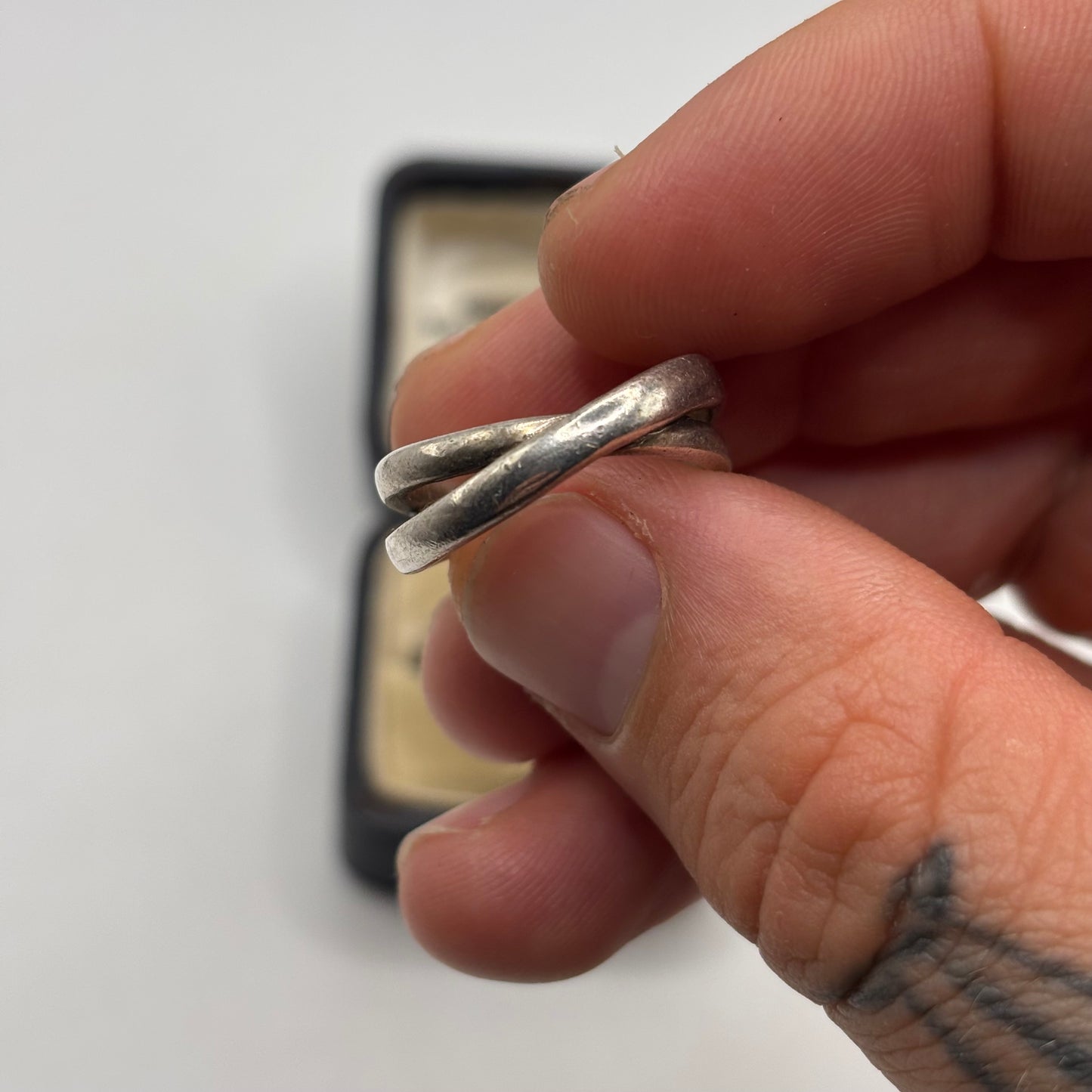 Silver Abstract Band Ring