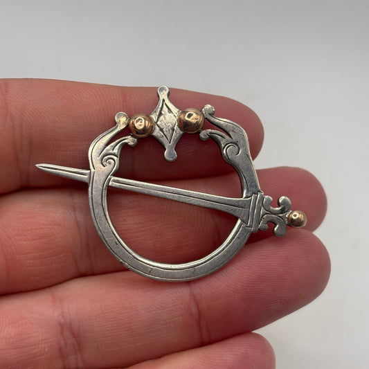 Silver Patrick Archer Irish Brooch