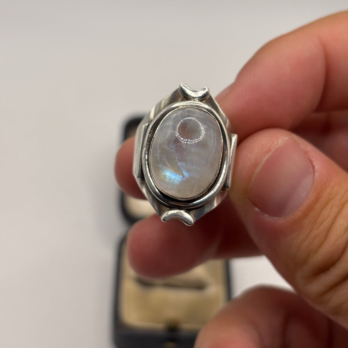 Silver Moonstone Ring (Q)