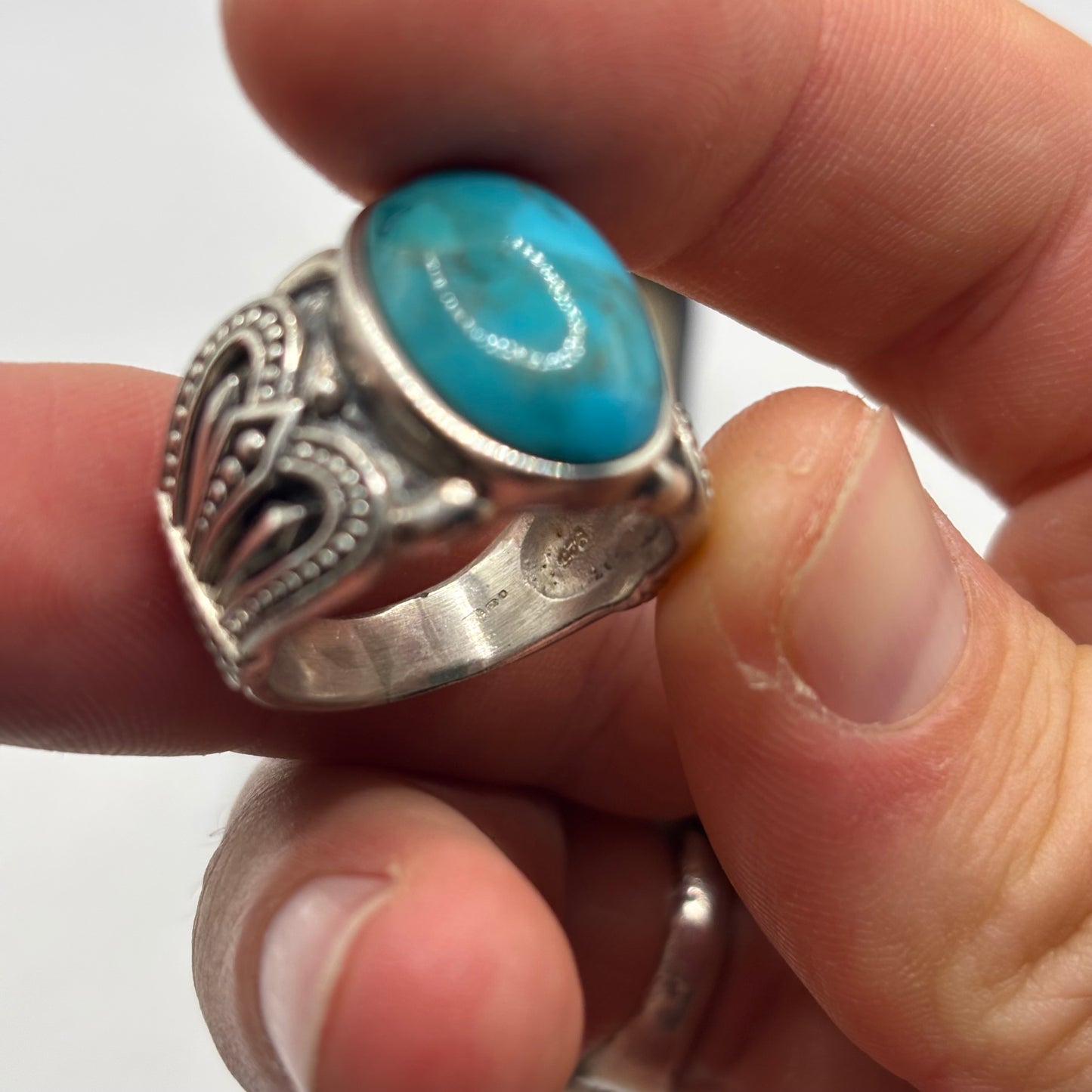Silver Chunky Turquoise Ring