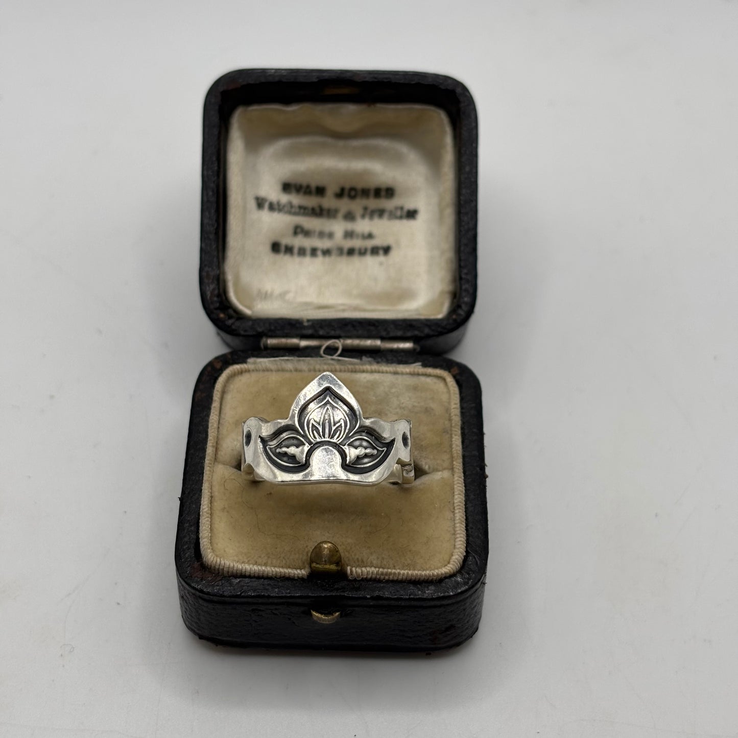 Silver Lotus Flower Band Ring