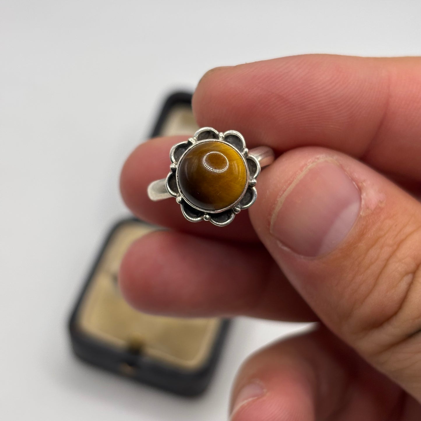 Silver Tigerseye Ring (Q)