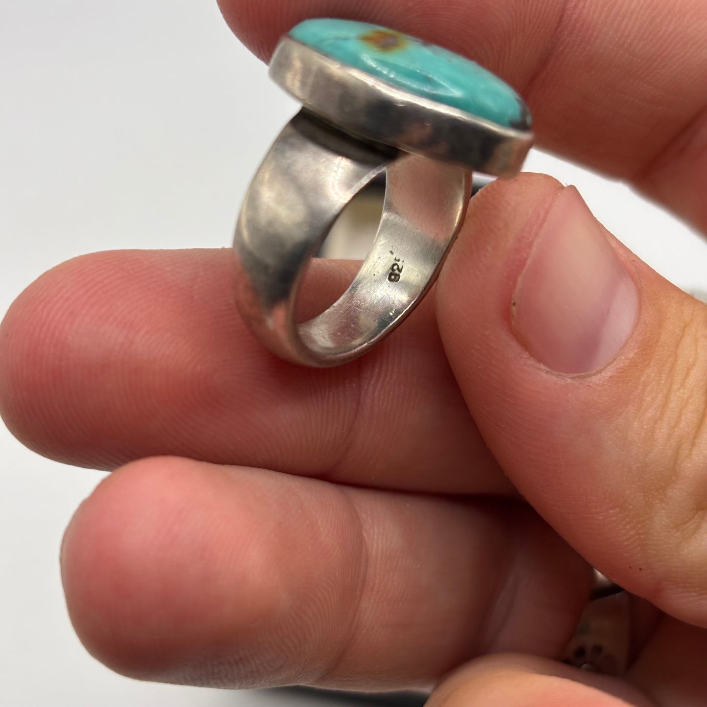 Silver Turquoise Chunky Ring (M)