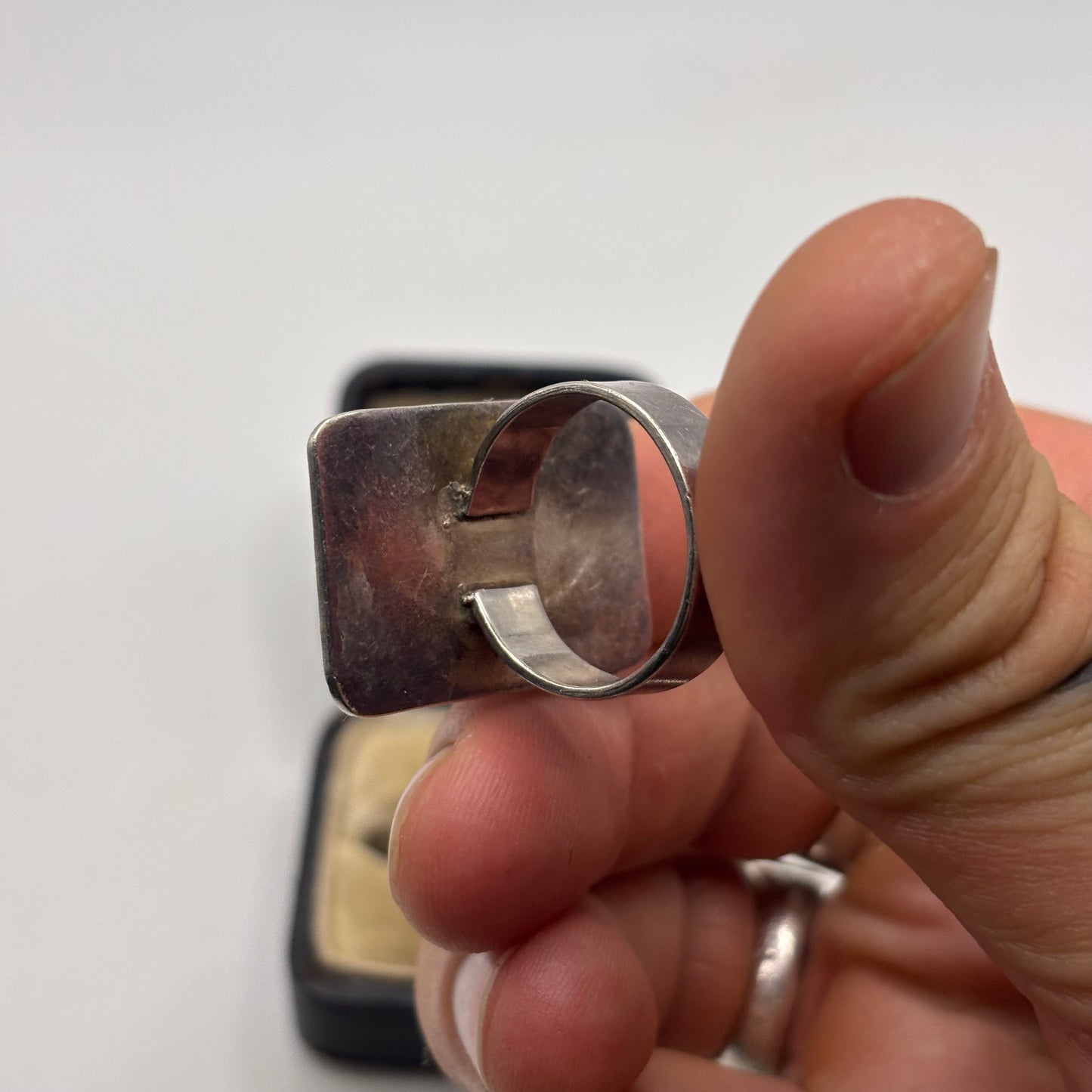 Silver Abstract Turquoise Ring