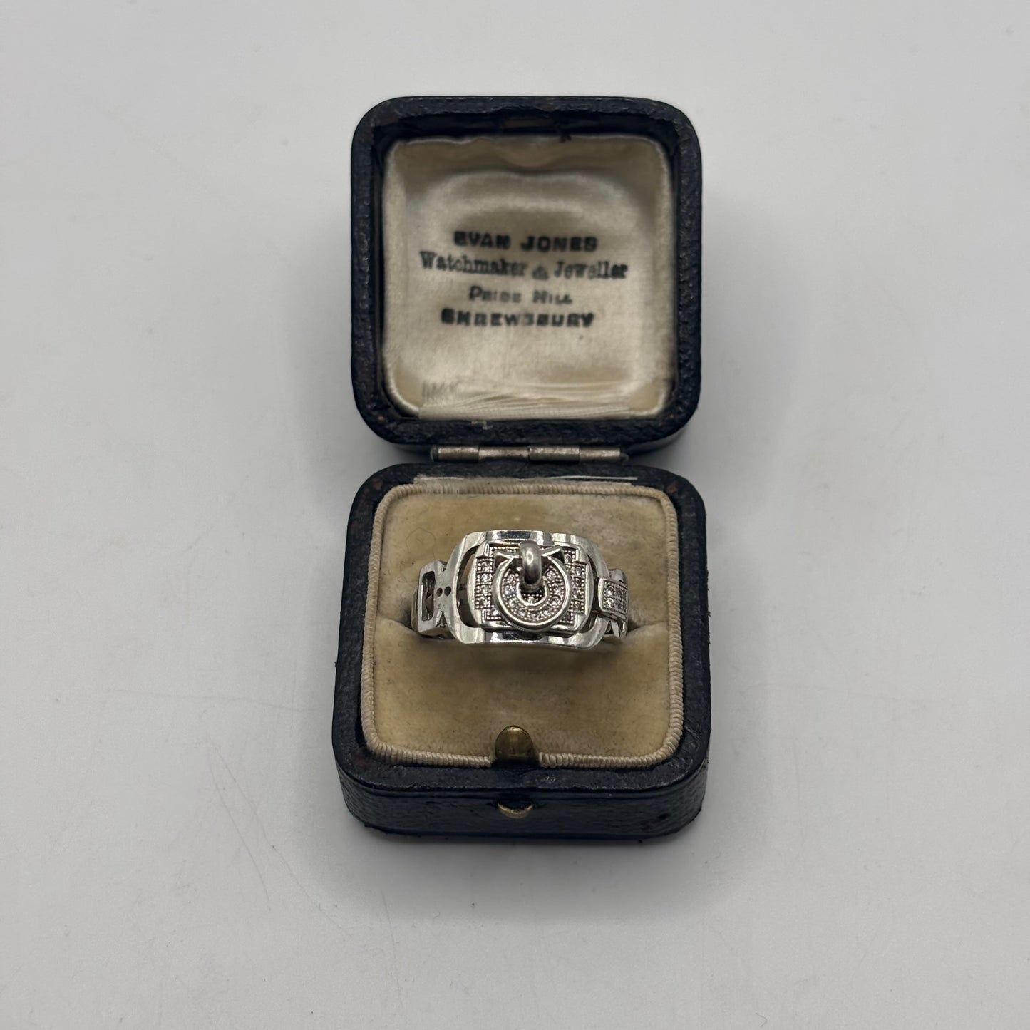 Silver CZ Unusual Band Ring