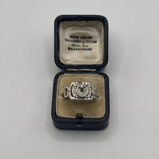 Silver CZ Unusual Band Ring