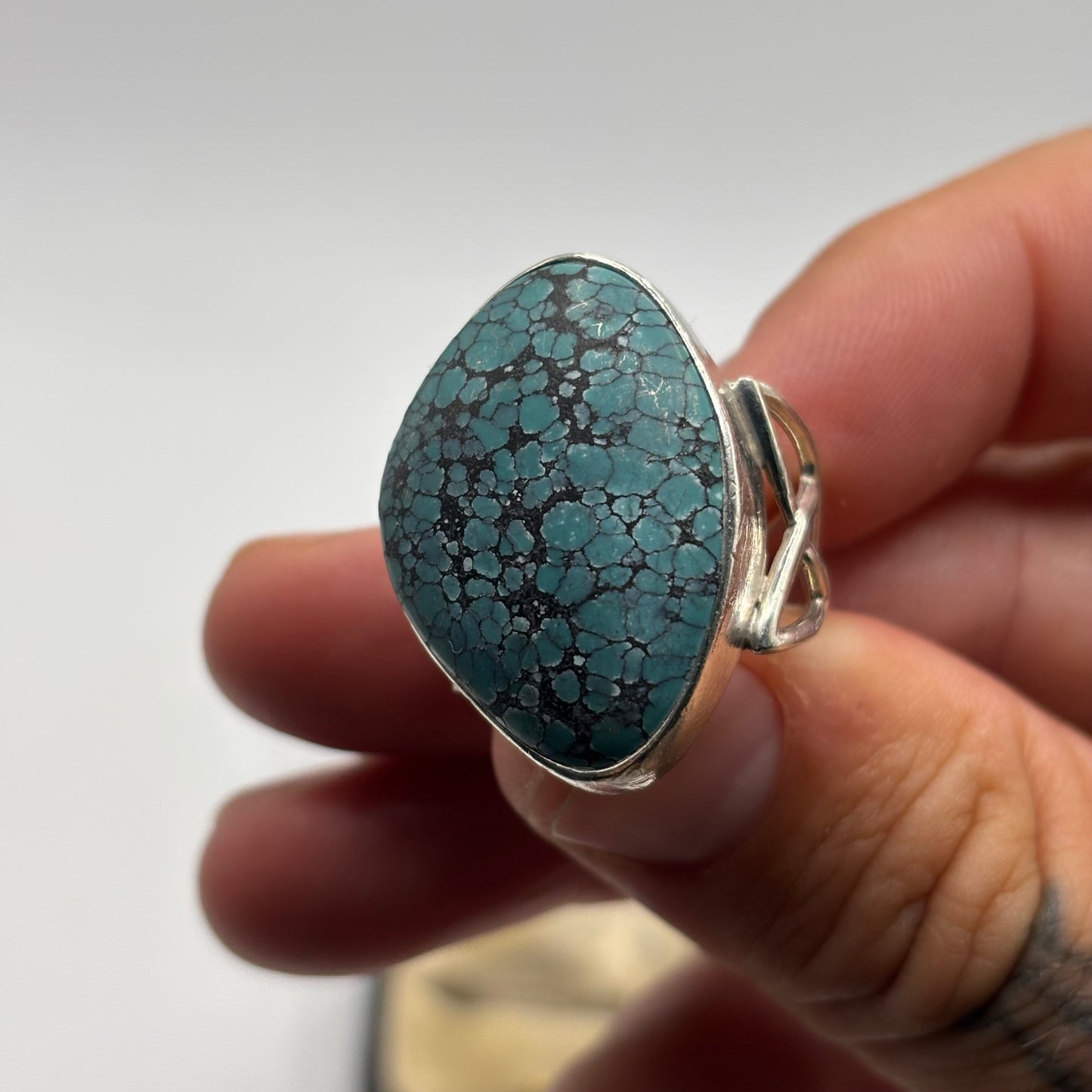 Silver Large Turquoise Ring (R)