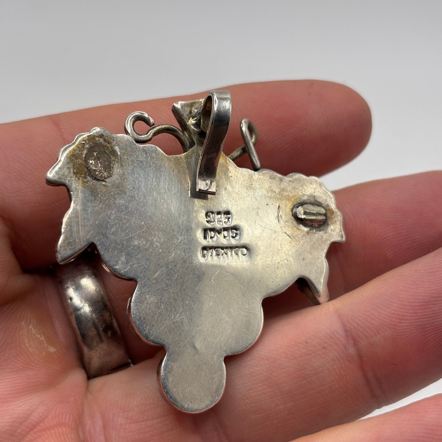 Silver Mexican Grapes Pendant