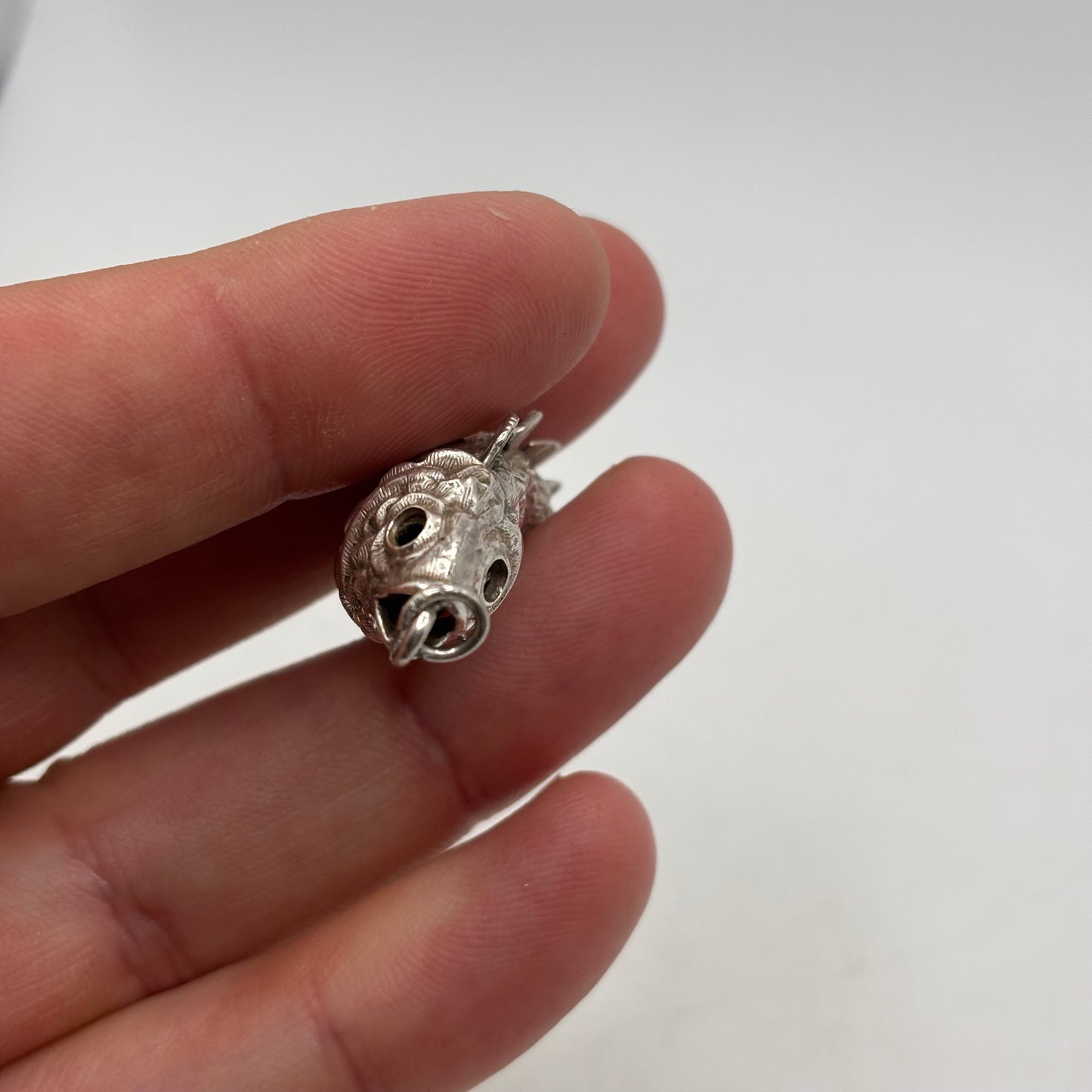 Silver Large Vintage Fish Pendant