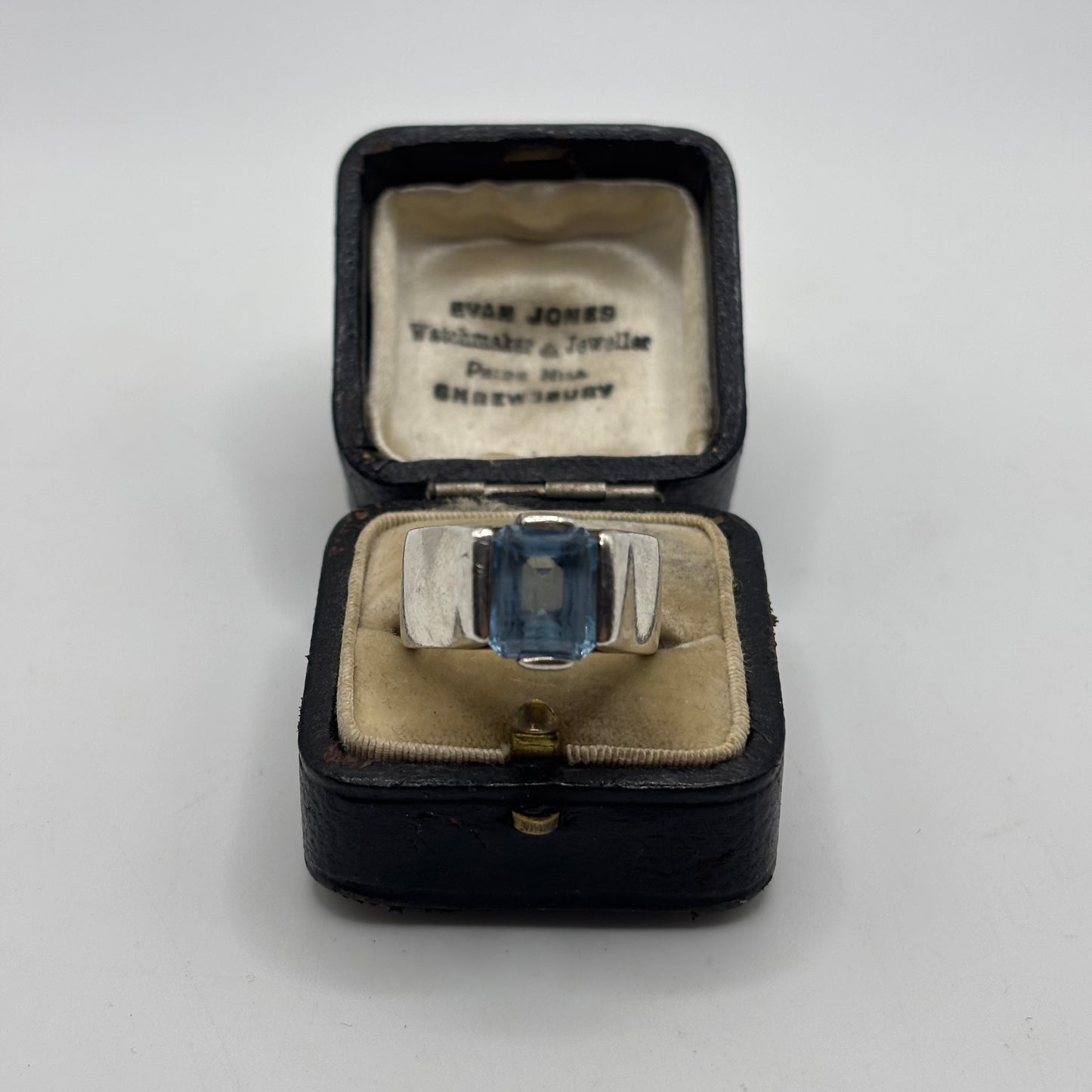 Silver Heavy Blue Topaz Ring (M)