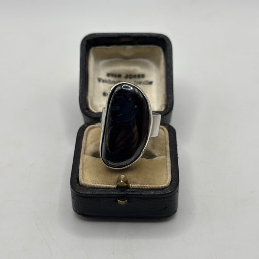 Silver Bolder Opal Ring