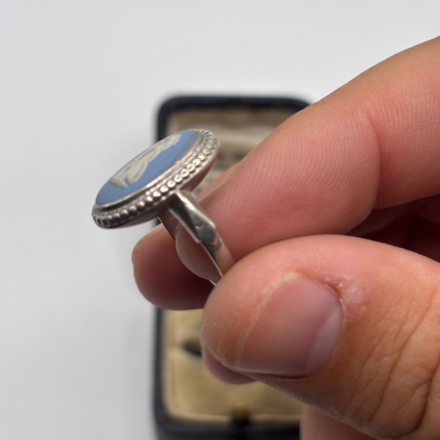 Silver Vintage Wedgewood Ring (L)