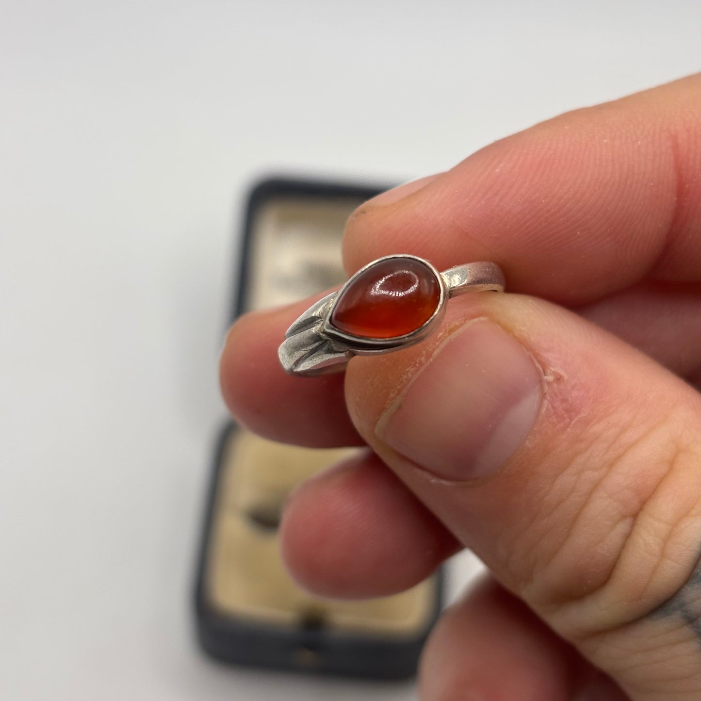 Silver Carnelian Ring