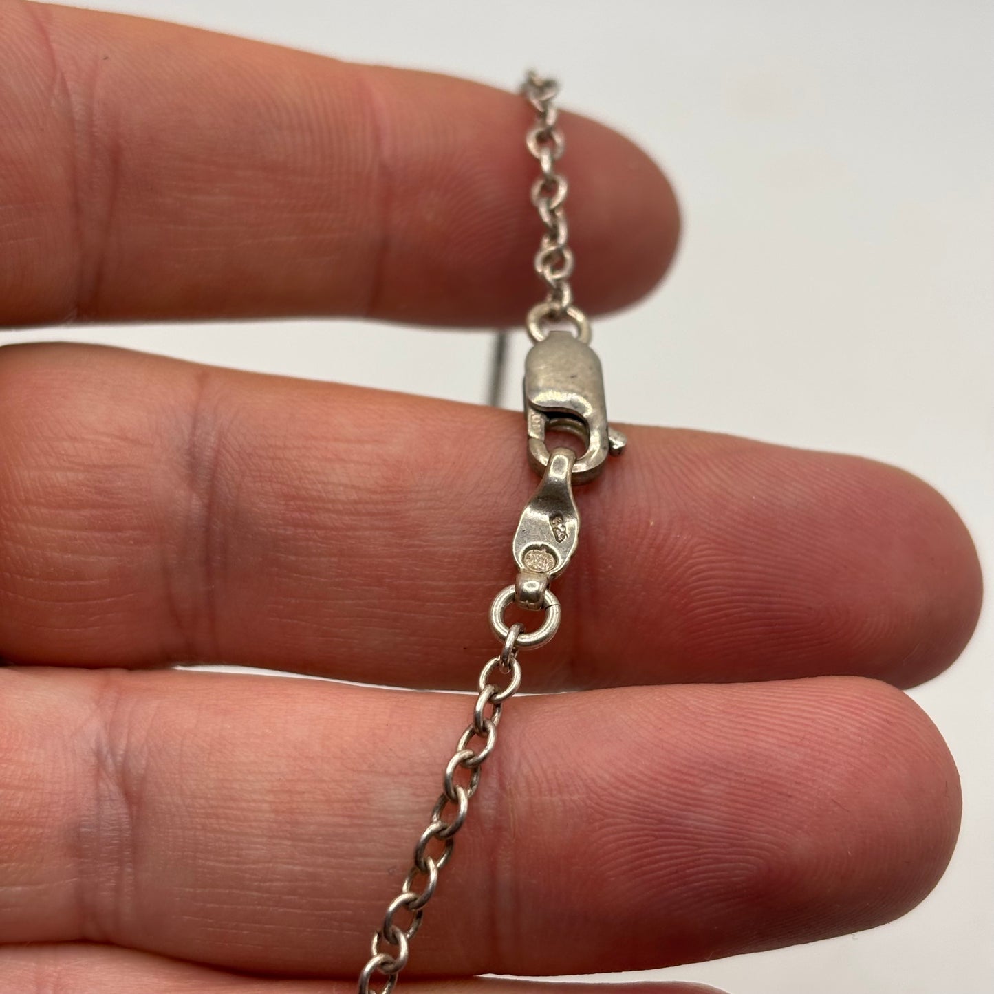 Silver 20” Amber Butterfly Necklace