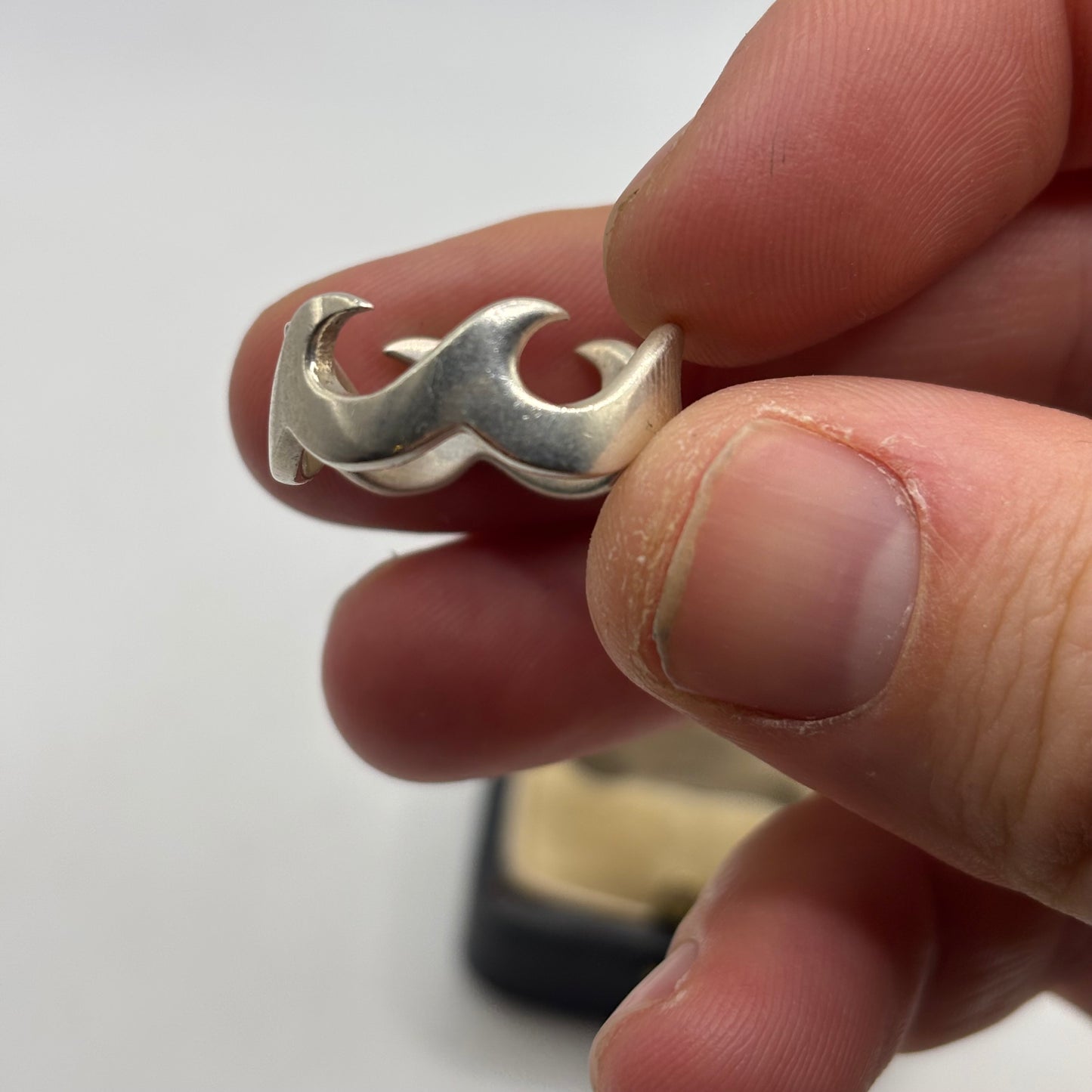 Silver Chunky Wave Ring