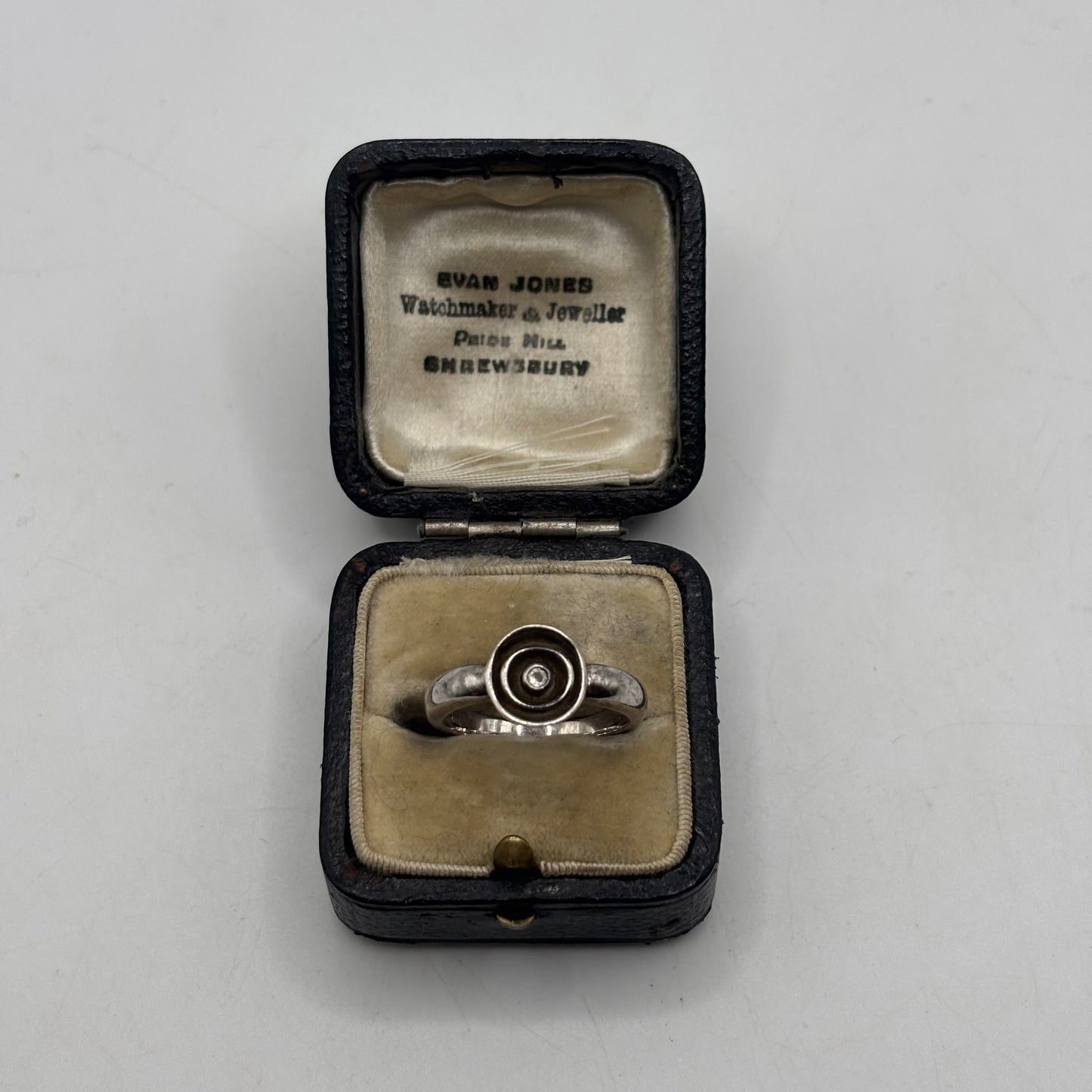 Silver Abstract CZ Ring