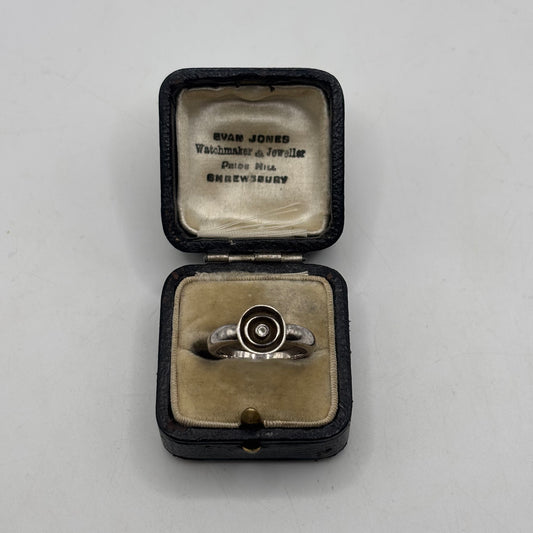 Silver Abstract CZ Ring