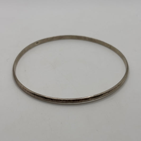 Silver Hammered Bangle (65mm)