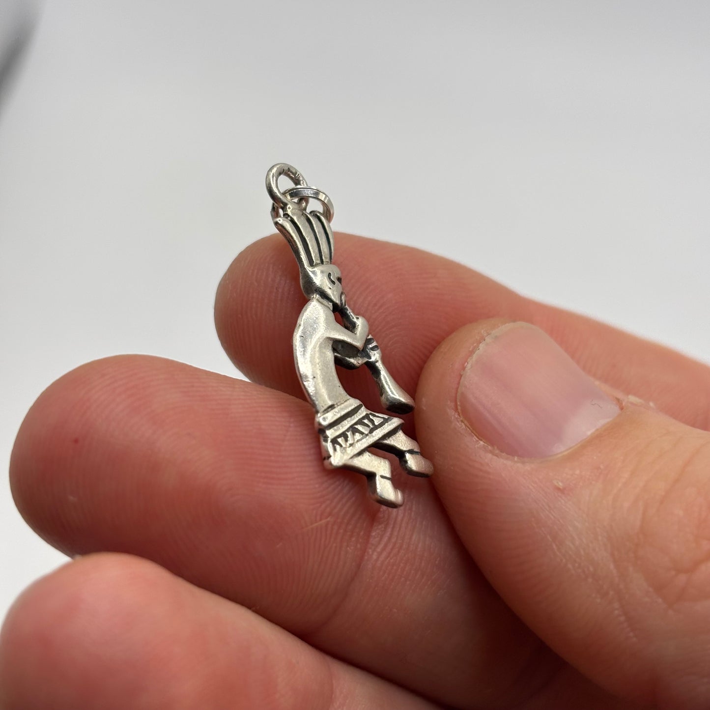 Silver Native American Kokopelli Pendant